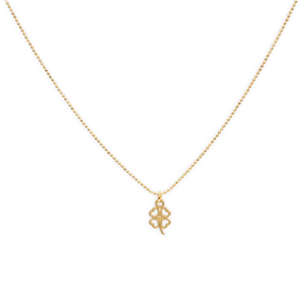 Collana Lucky Classic con catena sottile a microsfere diamantate e portafortuna pendenti SerenaBi, gioiello elegante placcato oro 18kt