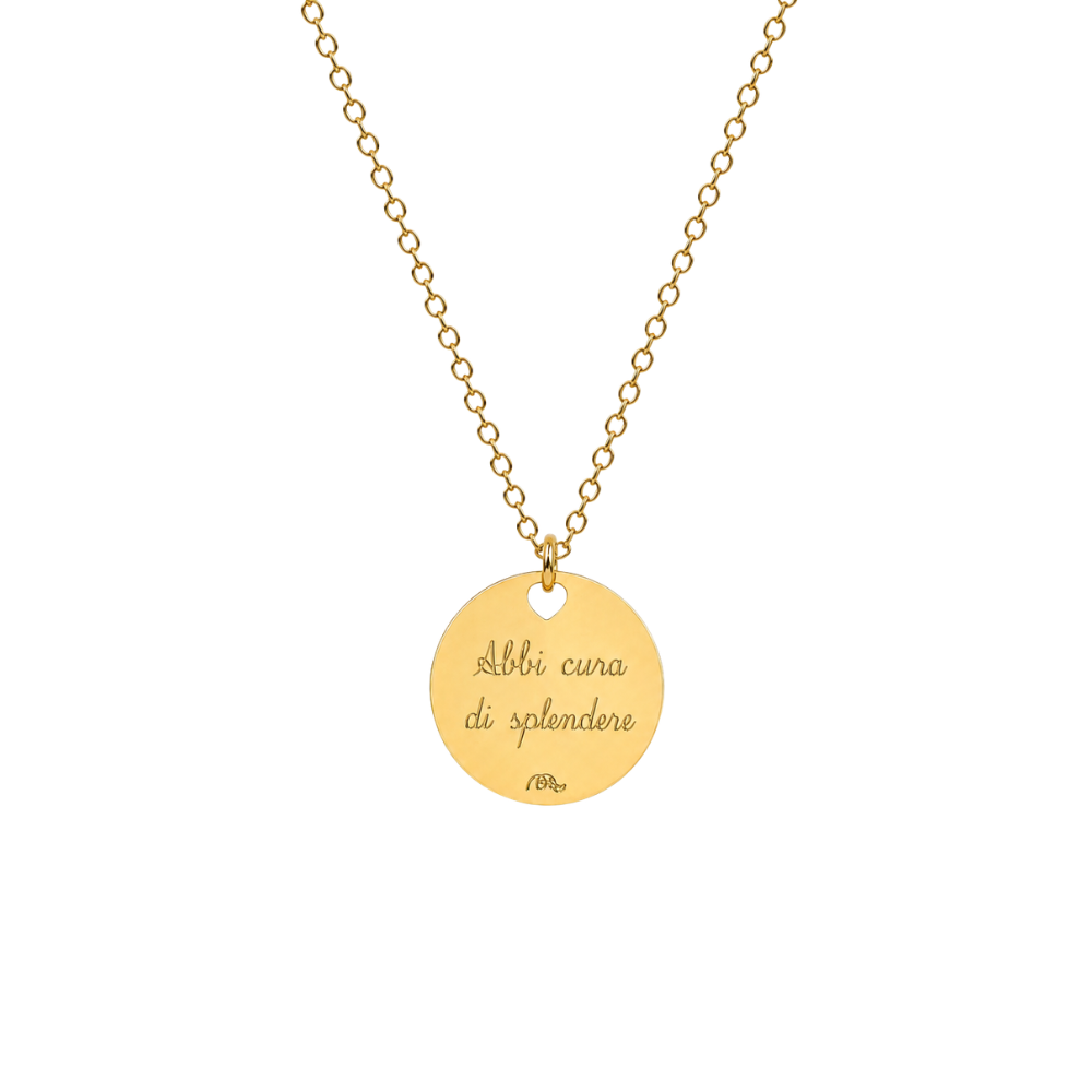 Collana Medaglia Classic SerenaBi dettaglio incisione