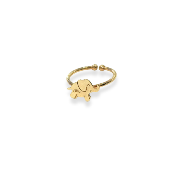 Anello Lucky Classic SerenaBi in oro 18kt con simbolo portafortuna elefante