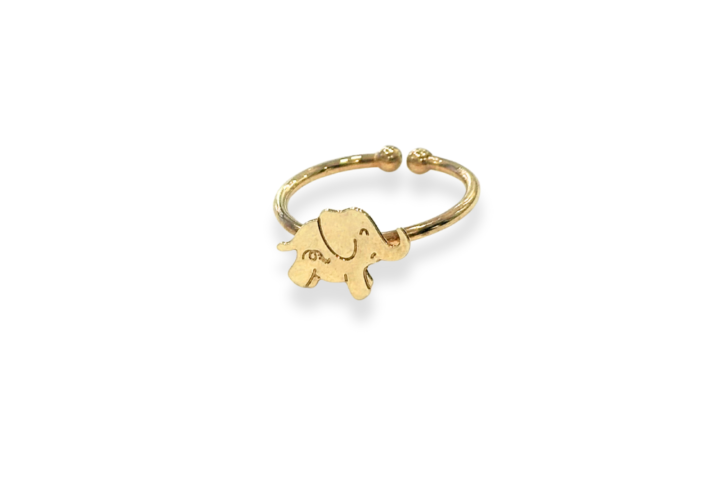 Anello Lucky Classic SerenaBi in oro 18kt con simbolo portafortuna elefante