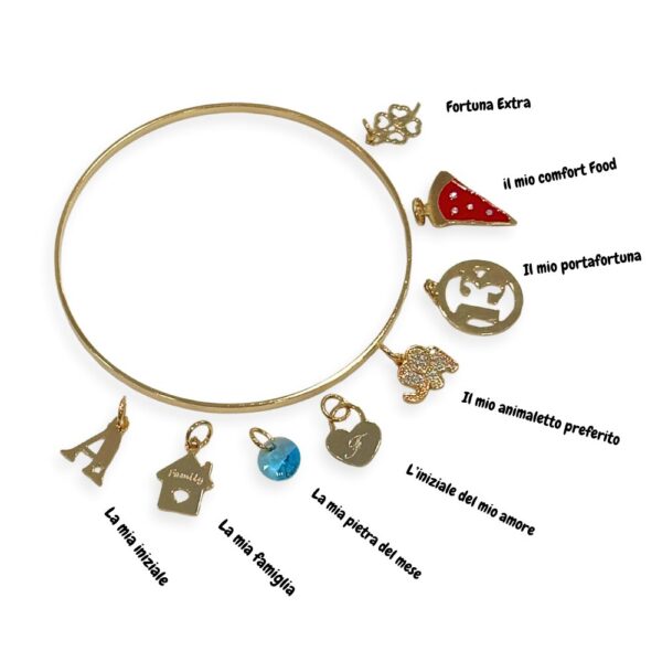 Dettaglio bracciale My Story con più charm SerenaBi