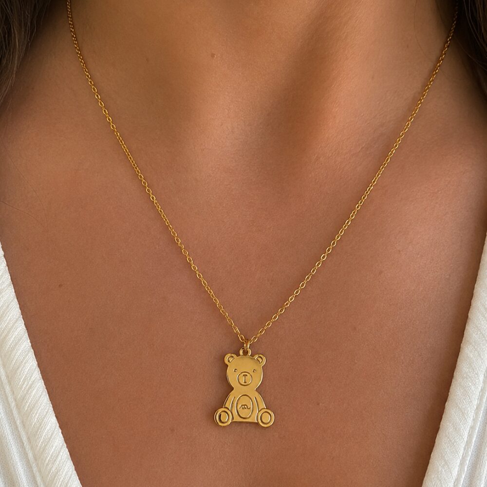 Collana Teddy con orsetto personalizzabile indossata SerenaBi