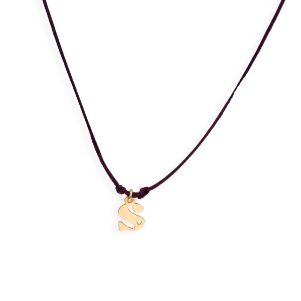 Collana Soft Cord con ciondolo iniziale Alphabet Serenabi