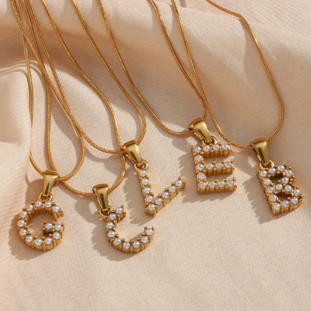 Collana Iniziale Perline Snake 40 cm SerenaBi (2)