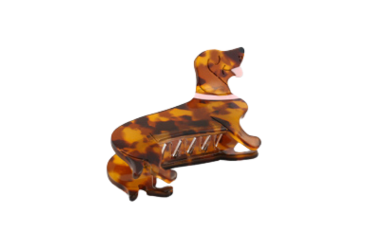 fermaglio capelli in resina bassotto clip colorata donna