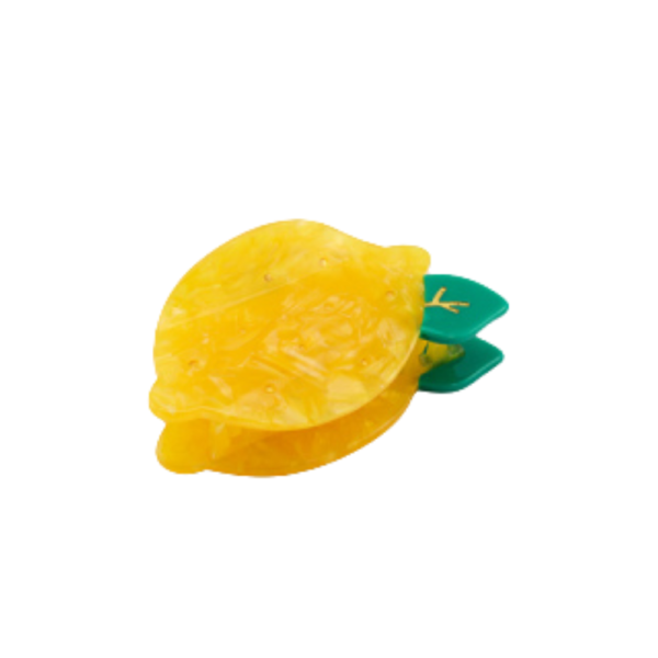 fermaglio capelli in resina limone clip colorata donna