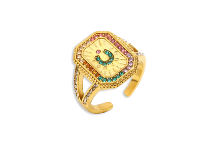 anello ferro di cavallo rettangolare