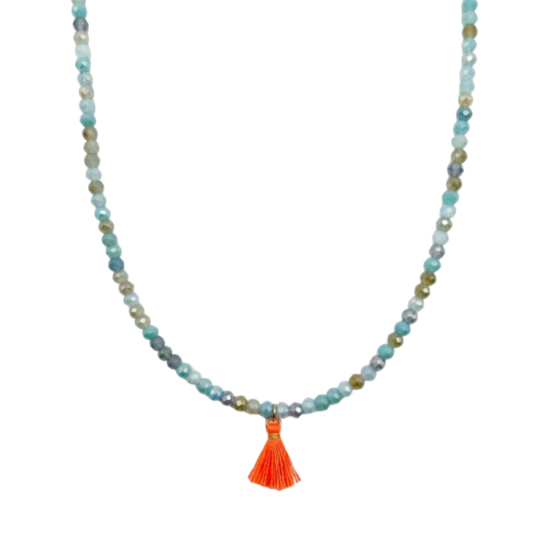 Collana Breezy Pop con cristalli multicolor e nappina colorata SerenaBi