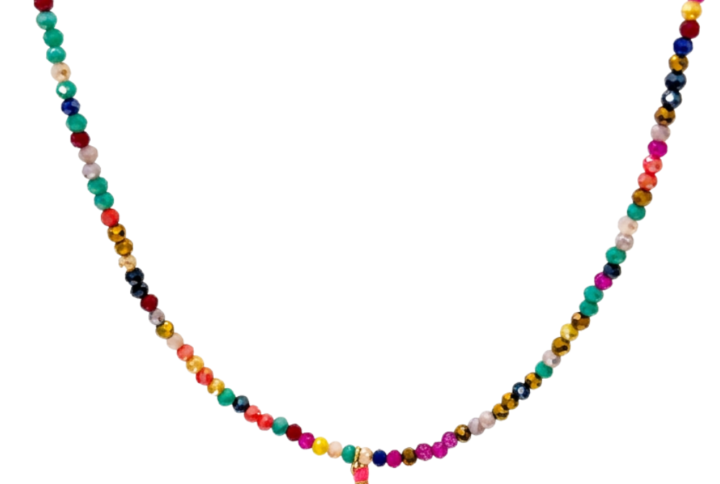 Collana Breezy Pop con cristalli multicolor e nappina colorata SerenaBi
