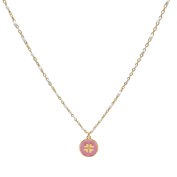 Collana Joy Clover Colors con quadrifoglio smaltato e catena colorata SerenaBi
