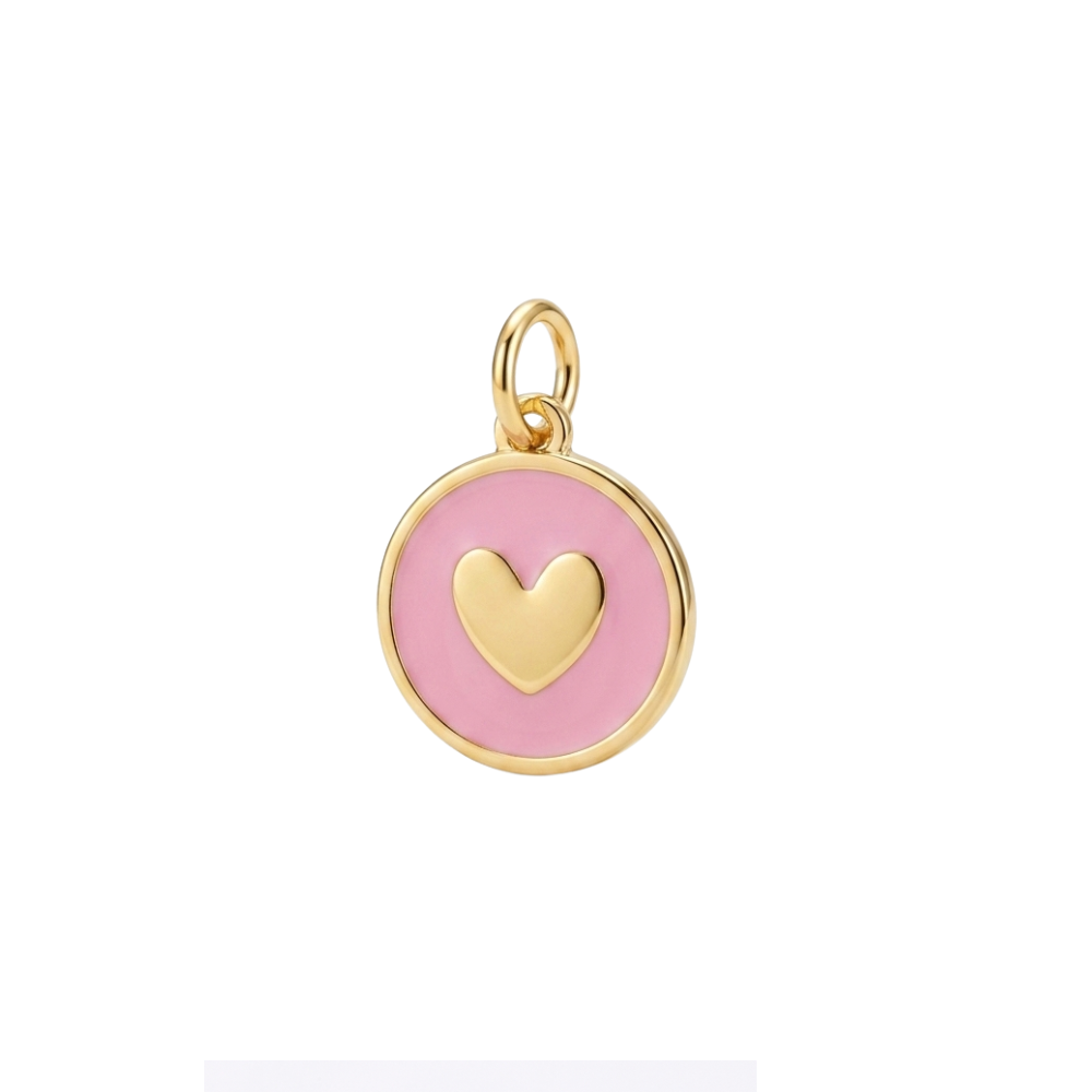 Dettaglio Cuore smalto rosa