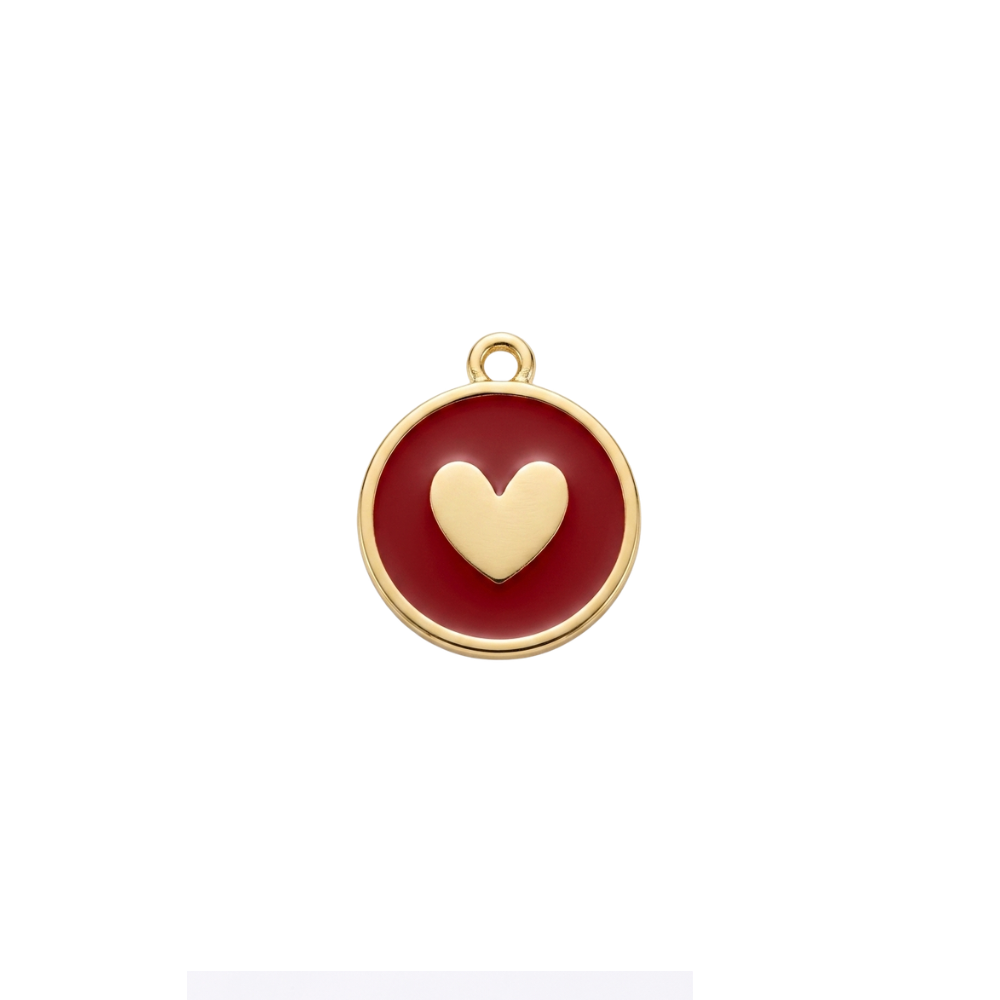 Dettaglio Cuore smalto rosso
