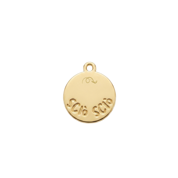Retro della collana Joy Horns con incisione Scio Scio