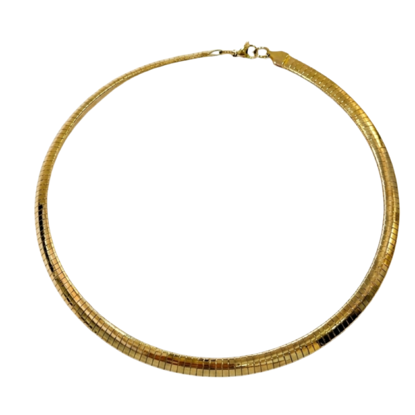 Girocollo Ophelia Classic rigido liscio dorato da 8 mm SerenaBi