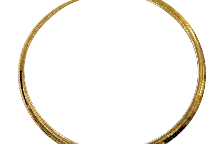 Girocollo Ophelia Classic rigido liscio dorato da 8 mm SerenaBi