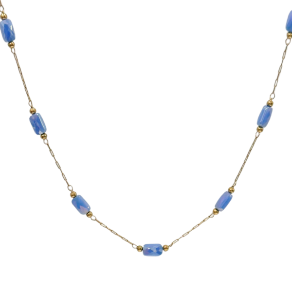 Collana Aura Blue Jeans con cristalli sfaccettati SerenaBi