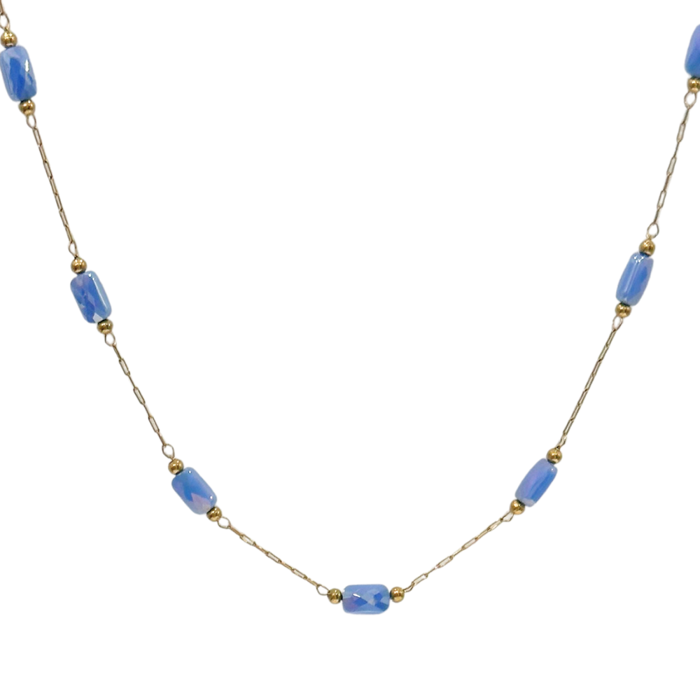 Collana Aura Blue Jeans con cristalli sfaccettati SerenaBi