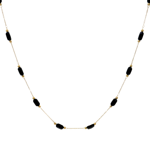 Collana Aura Nero con cristalli sfaccettati SerenaBi