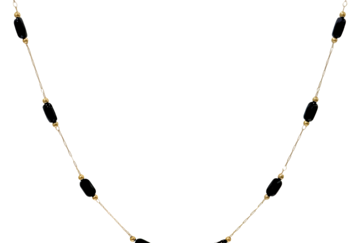Collana Aura Nero con cristalli sfaccettati SerenaBi