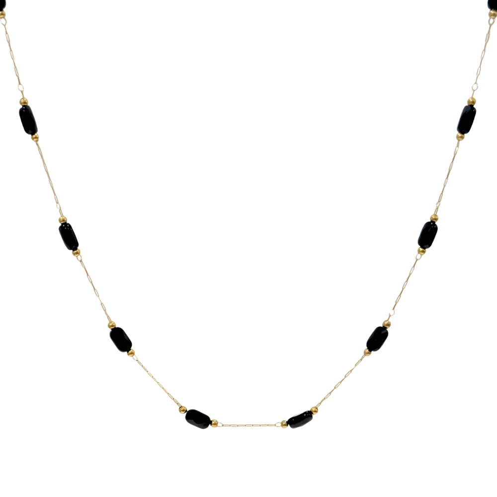 Collana Aura Nero con cristalli sfaccettati SerenaBi