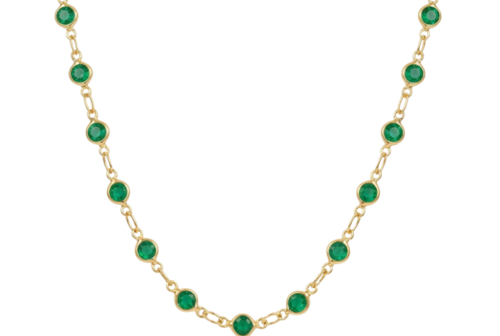Collana girocollo in acciaio dorato con cristalli colorati regolabile 40 cm SerenaBi