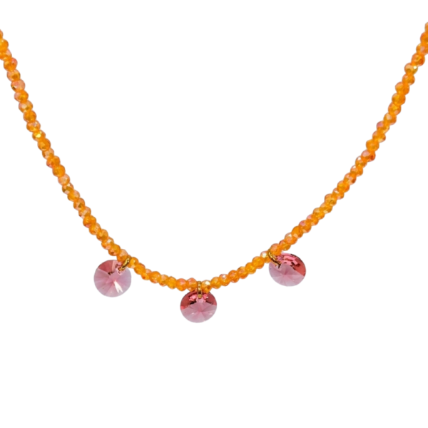 collana con cristallo rivoli, collana crystal rivoli, collana cristalli donna, collana con pendente cristallo, collana elegante donna, collana con cristalli luminosi, collana Shine On, collana da layering, gioielli SerenaBi, collana fatta a mano