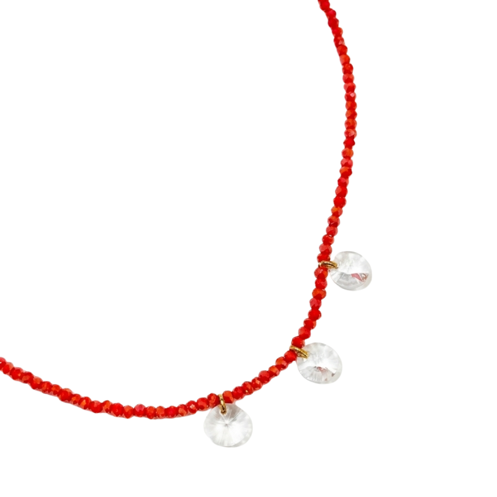 Collana Girocollo Crystal Rivoli Corallo