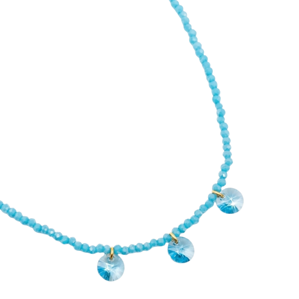 Collana Girocollo Crystal Rivoli Turchese