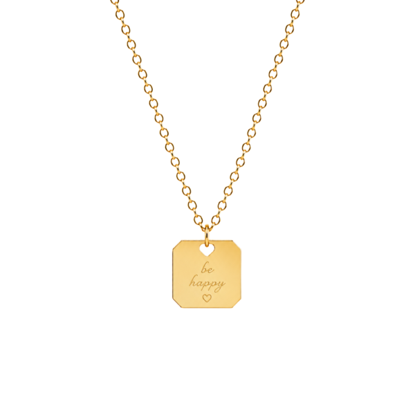 Collana Medaglia Ottagonale Petite con incisione SerenaBi