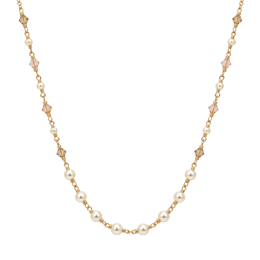 Collana Pearl Rosary Gold SerenaBi