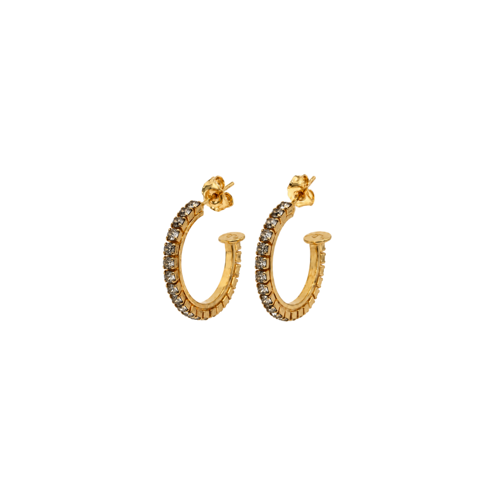 Orecchini Cerchio Midi Shine On SerenaBi – Black Diamond