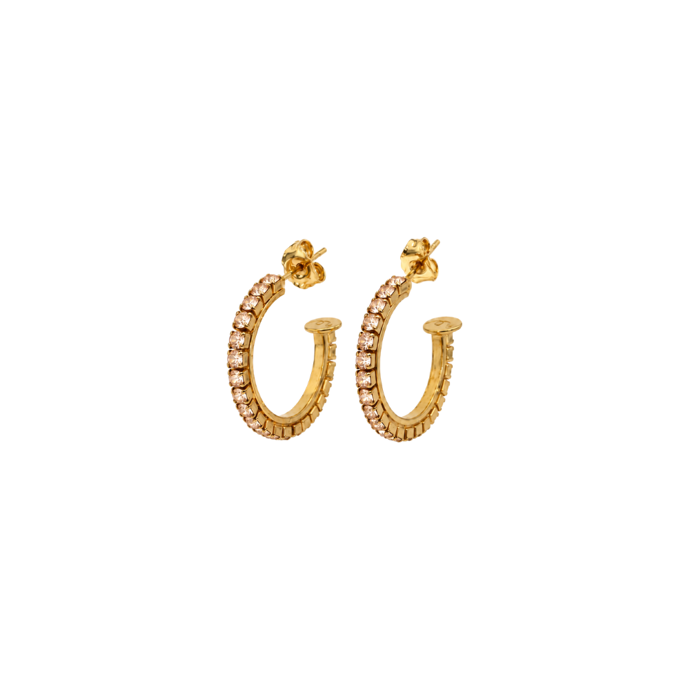 Orecchini Cerchio Midi Shine On SerenaBi – Light Peach