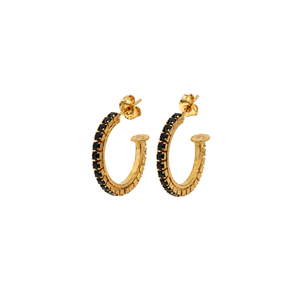 Orecchini Cerchio Midi Shine On SerenaBi – jet