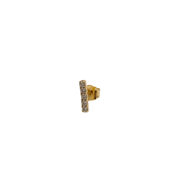 Orecchini a barretta Shine On in ottone placcato Oro 18 kt