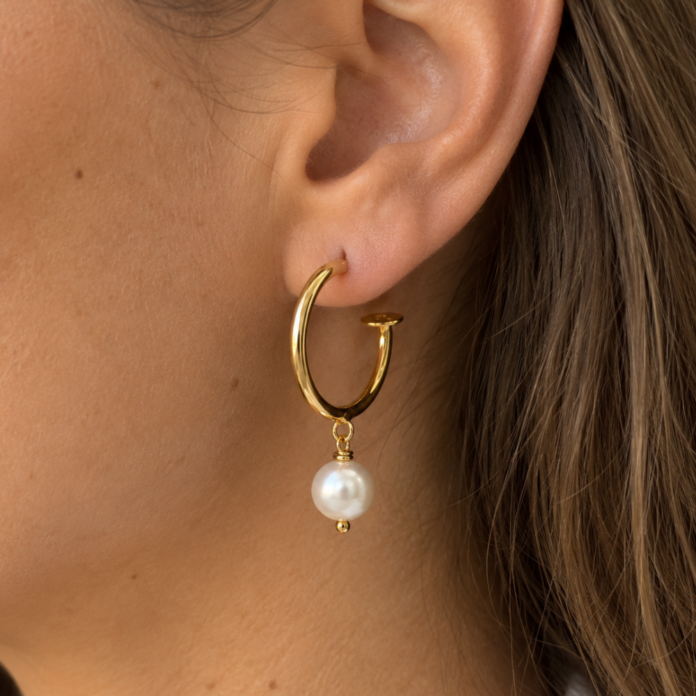 Pearl Hoops indossati SerenaBi