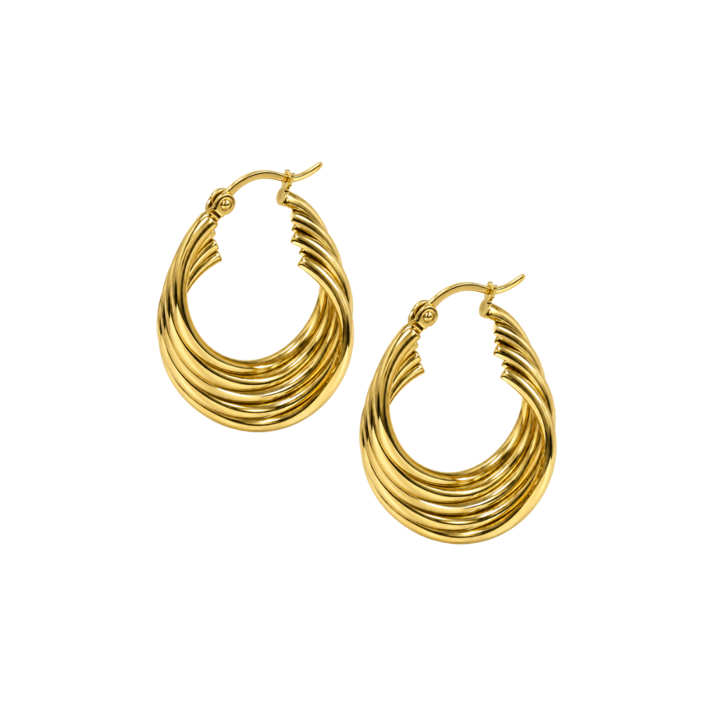Orecchini Waves Hoop